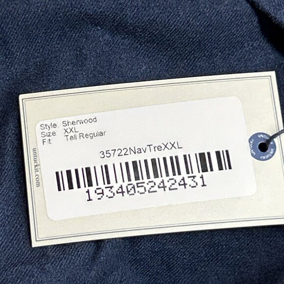 UNTUCKit Sherwood Shirt Mens 2XLT Tall Regular Blue Button Up Long Sleeve New - Picture 9 of 12